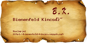 Bienenfeld Kincső névjegykártya